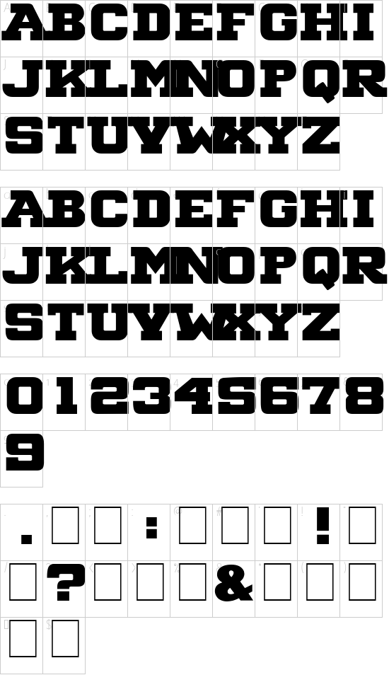 character map