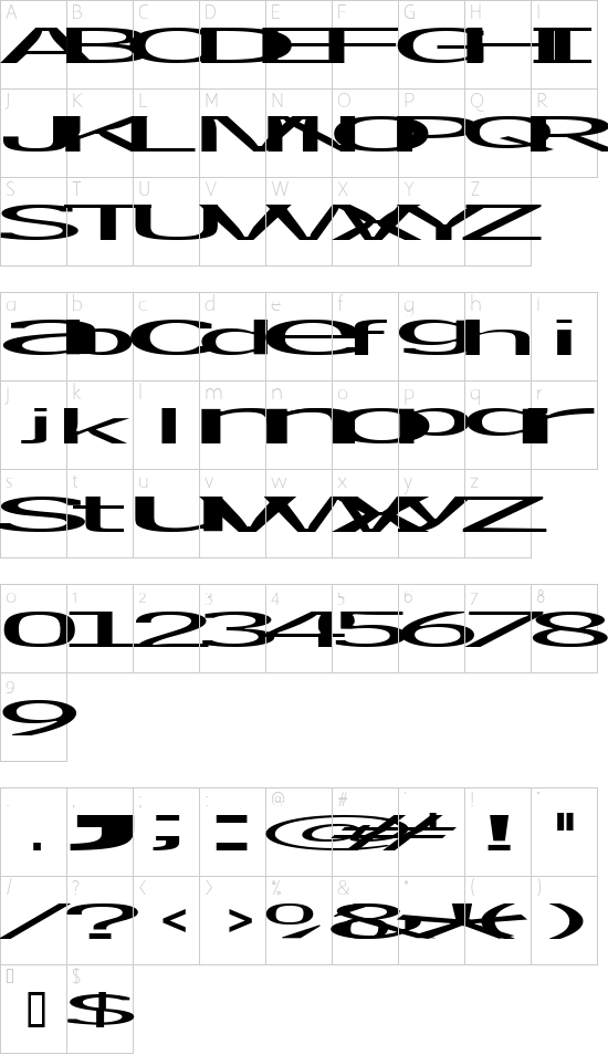 character map